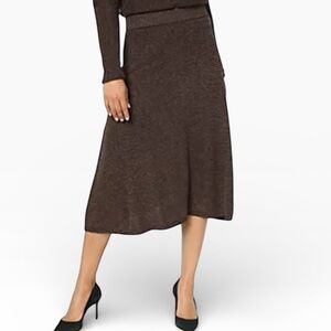 NIC + ZOE NWT Pixel Knit Sweater Skirt Size Small in Brown